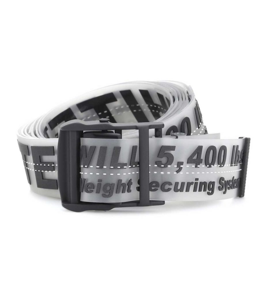 Off White Rubber Belt | Industrial Transparent Clear Strap 200cm